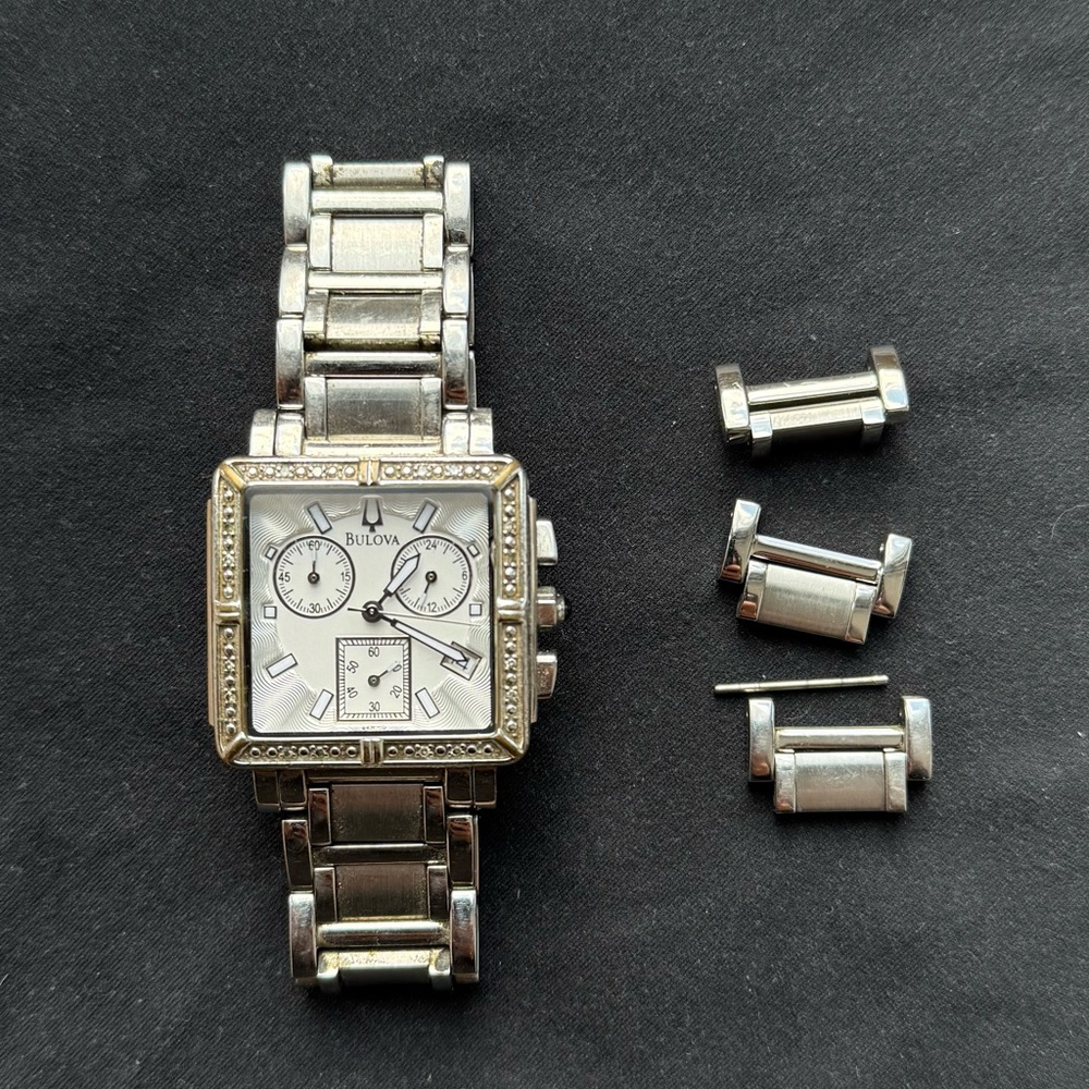 Bulova Diamond Accented Chronograph Watch